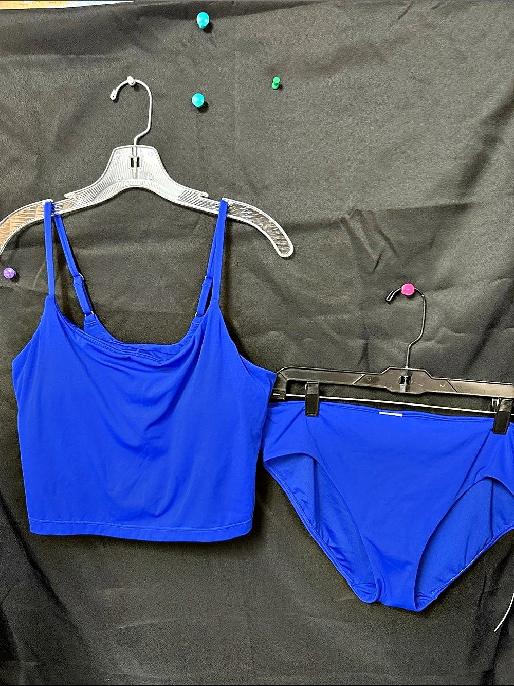 Athleta Hipster Swim Bottom and Swim Tank Set Blue Large